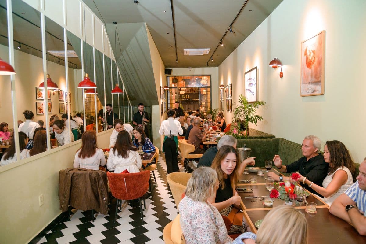 La Lola Saigon dining space and Mediterranean interior - 8